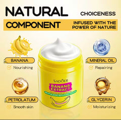 SADOER Banana Extract Daily-use Cream demonstrates dual moisturizing and repairing action.