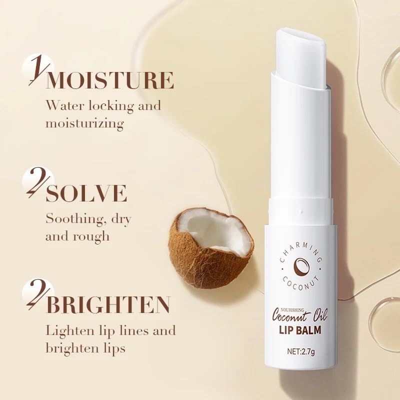Sadoer Coconut Oil Lip Balm being applied for quick, non-greasy moisture.