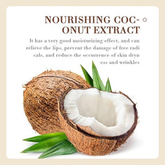 Sadoer Coconut Oil Lip Balm texture close-up showing smooth glide.