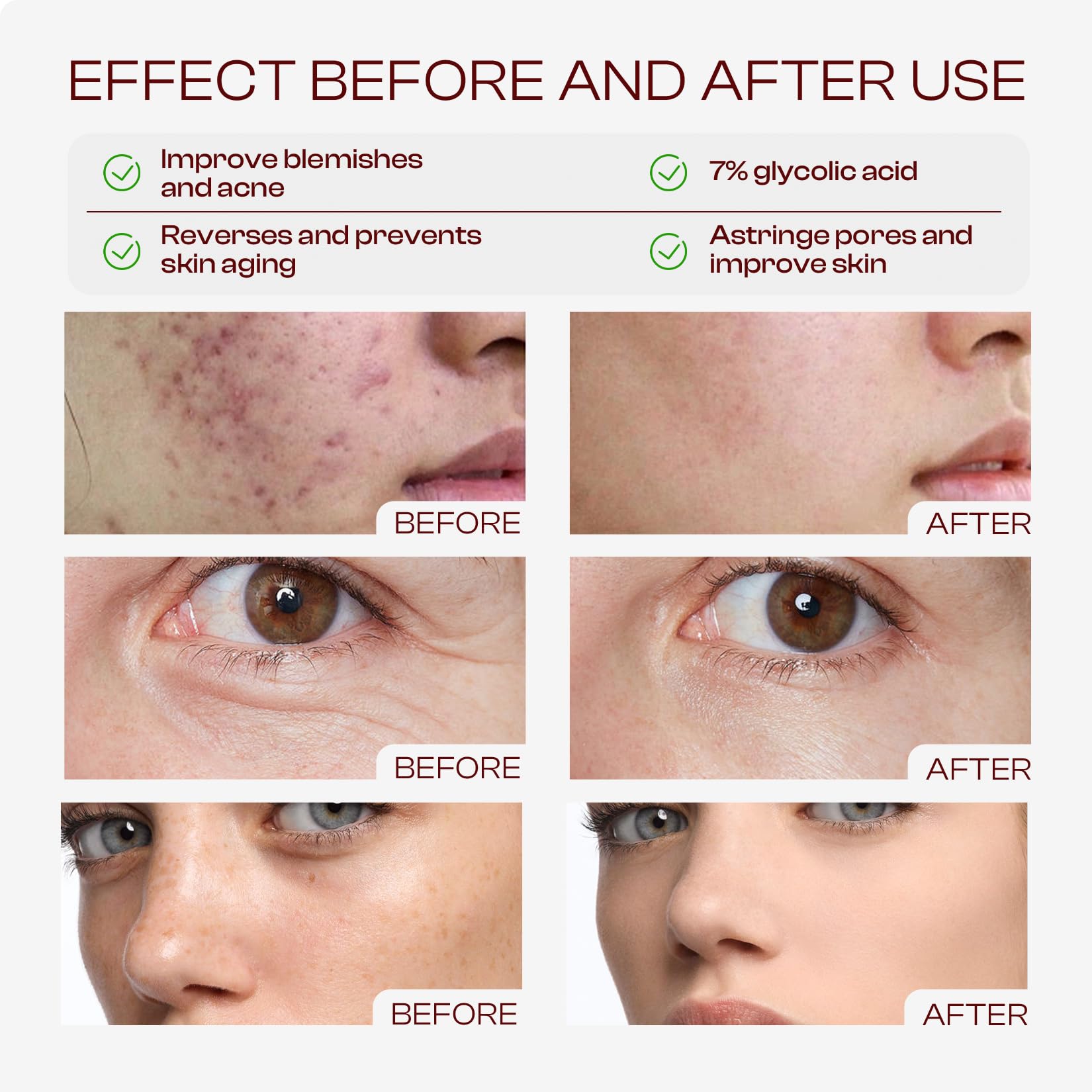 Close-up of label highlighting seven percent glycolic acid content for SADOWAY Toner.