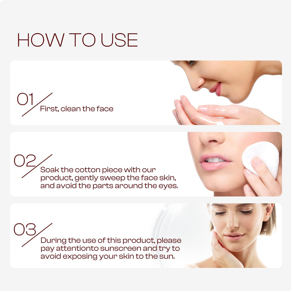 SADOWAY Glycolic Toner after use suggests hydrated, refined skin texture.