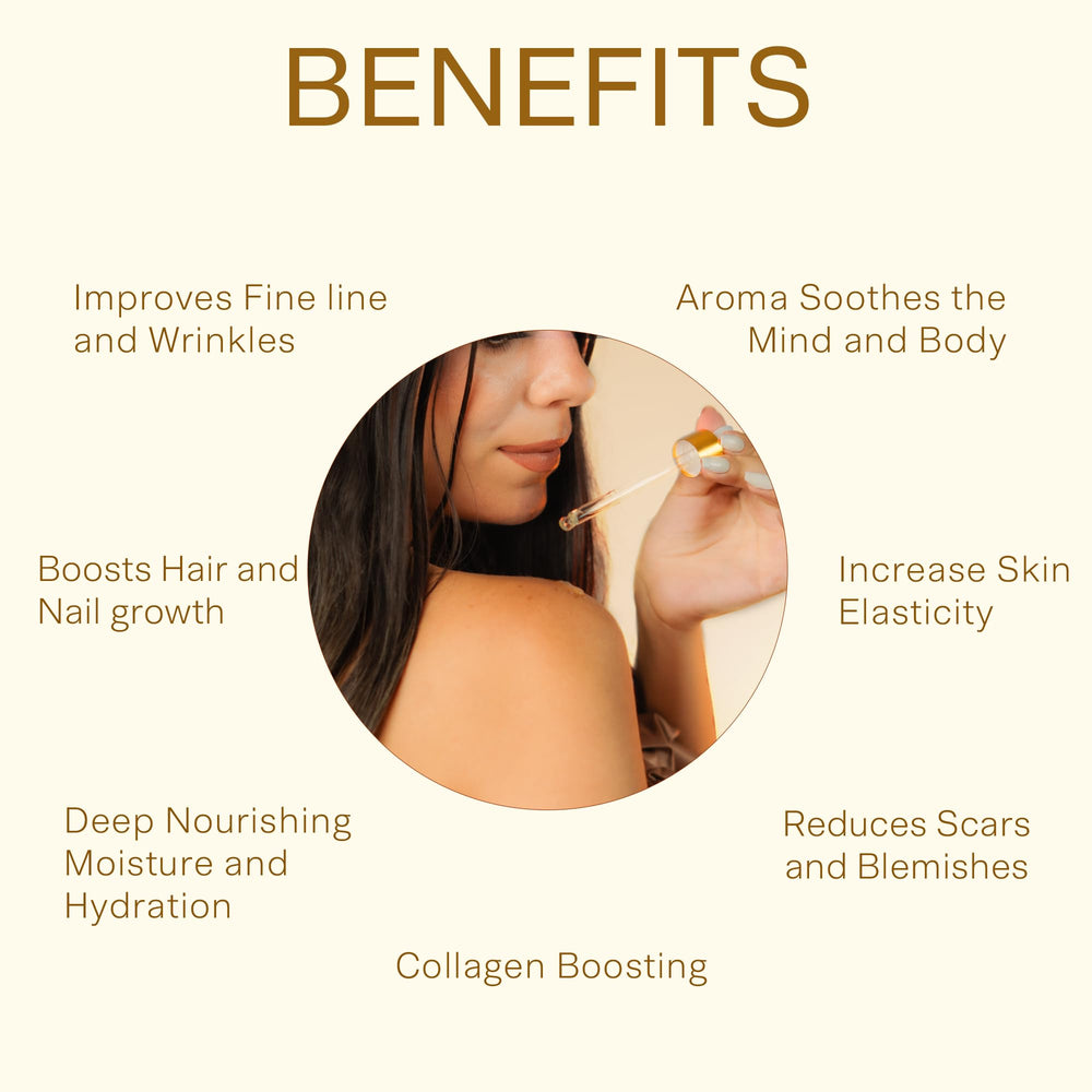 Close-up of ingredients emphasizing cold-pressed oils for nourishing skin and hair