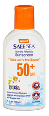 Safe Sea jellyfish sting-protection sunscreen bottle with SPF 50+ for sun and sea