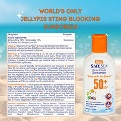 Safe Sea kid-friendly application showing a child enjoying sun protection for sensitive skin