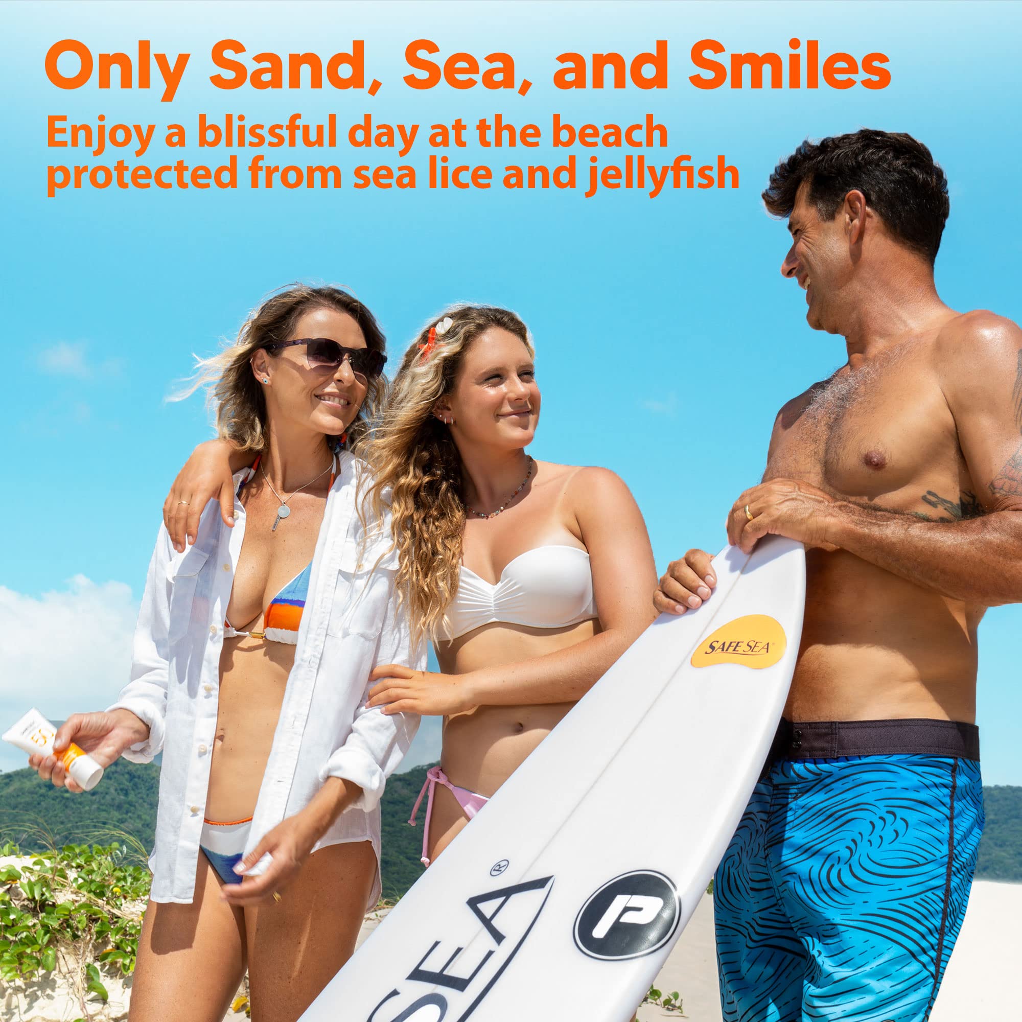 Safe Sea packaging showing 3x4oz bottles and reef-safe claim