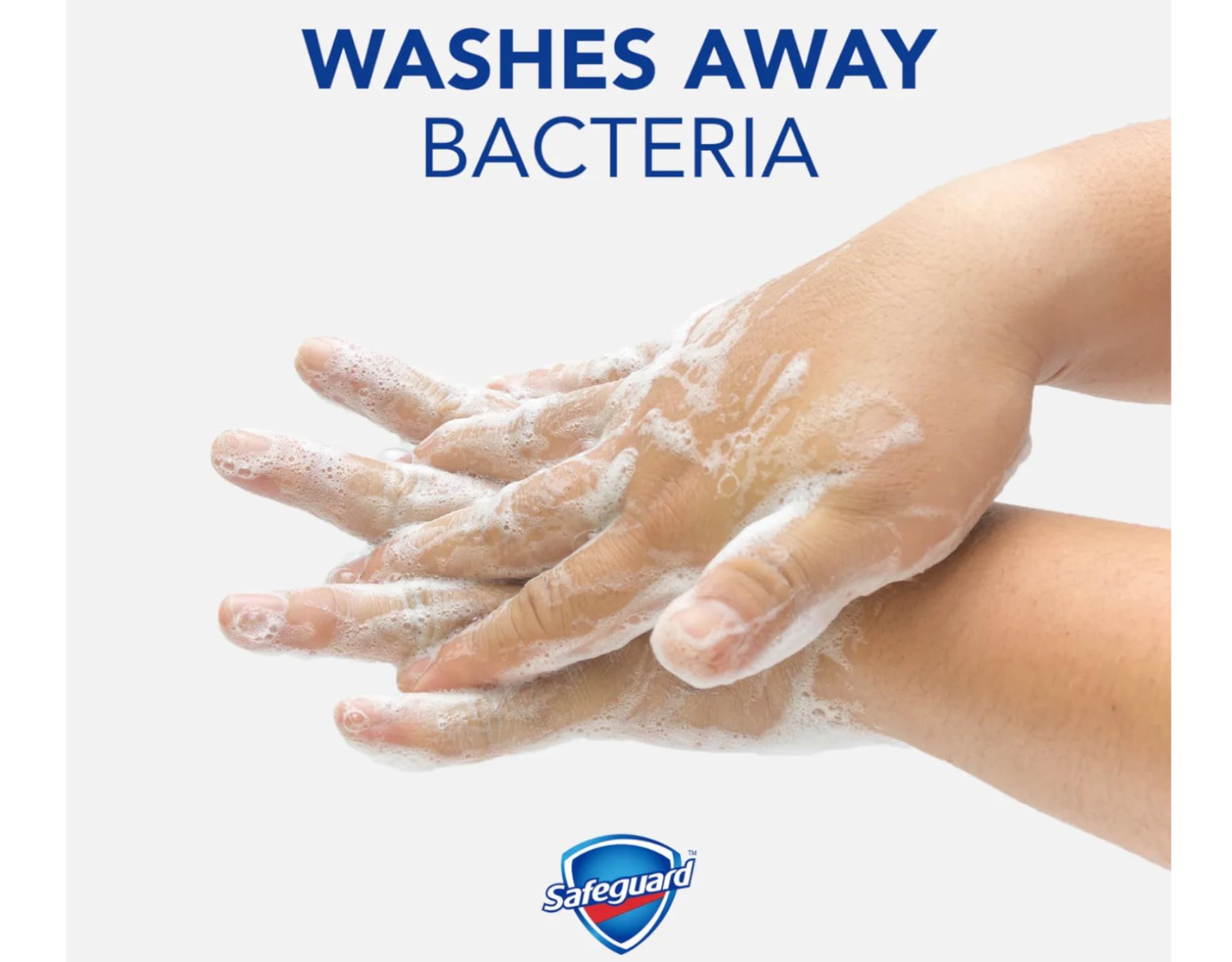 Safeguard antibacterial bath bar unwrapped with foam detail for daily cleansing
