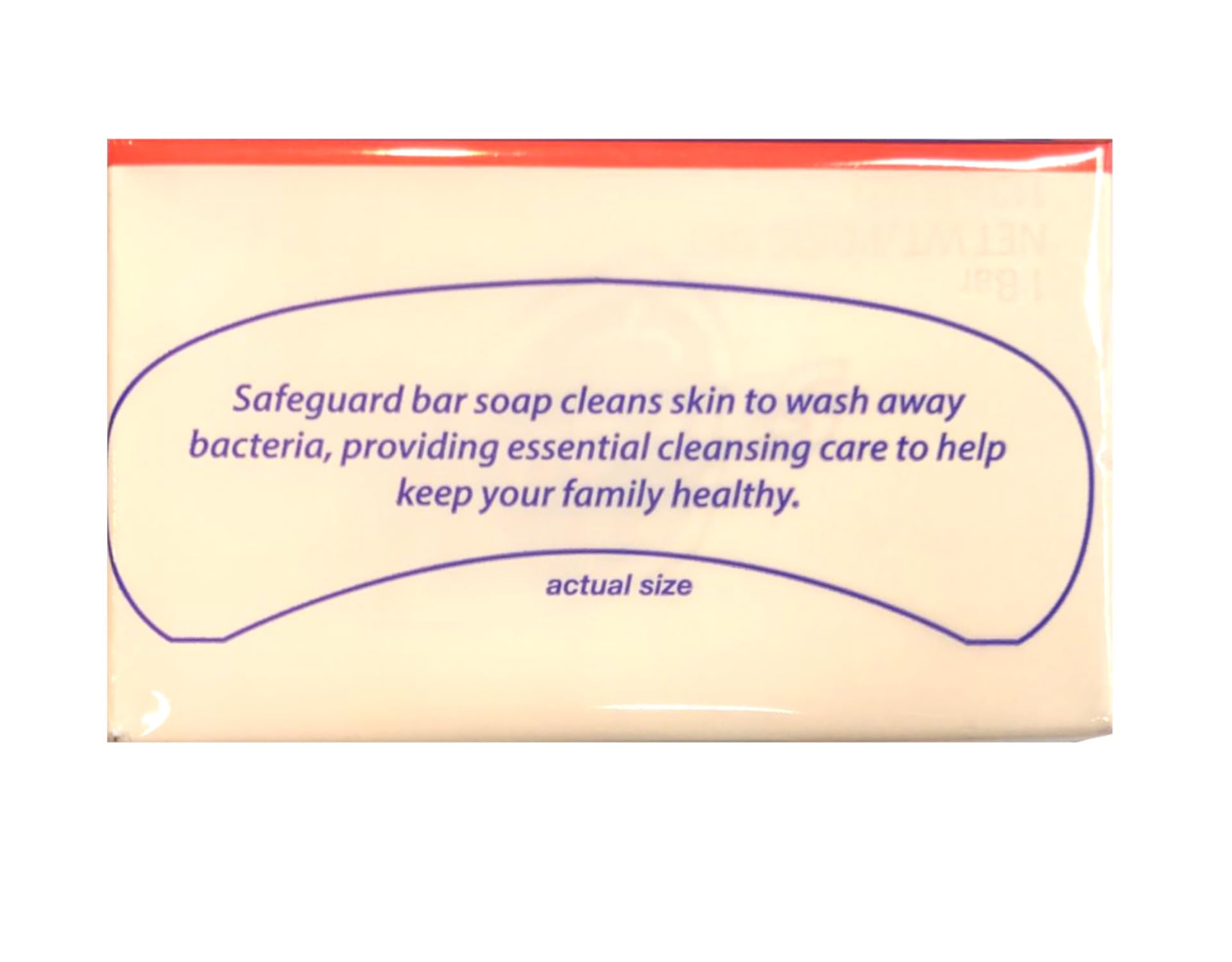 Safeguard antibacterial bath bar pack side view for household use