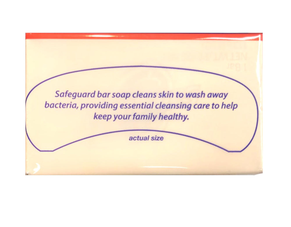 Safeguard antibacterial bath bar pack side view for household use