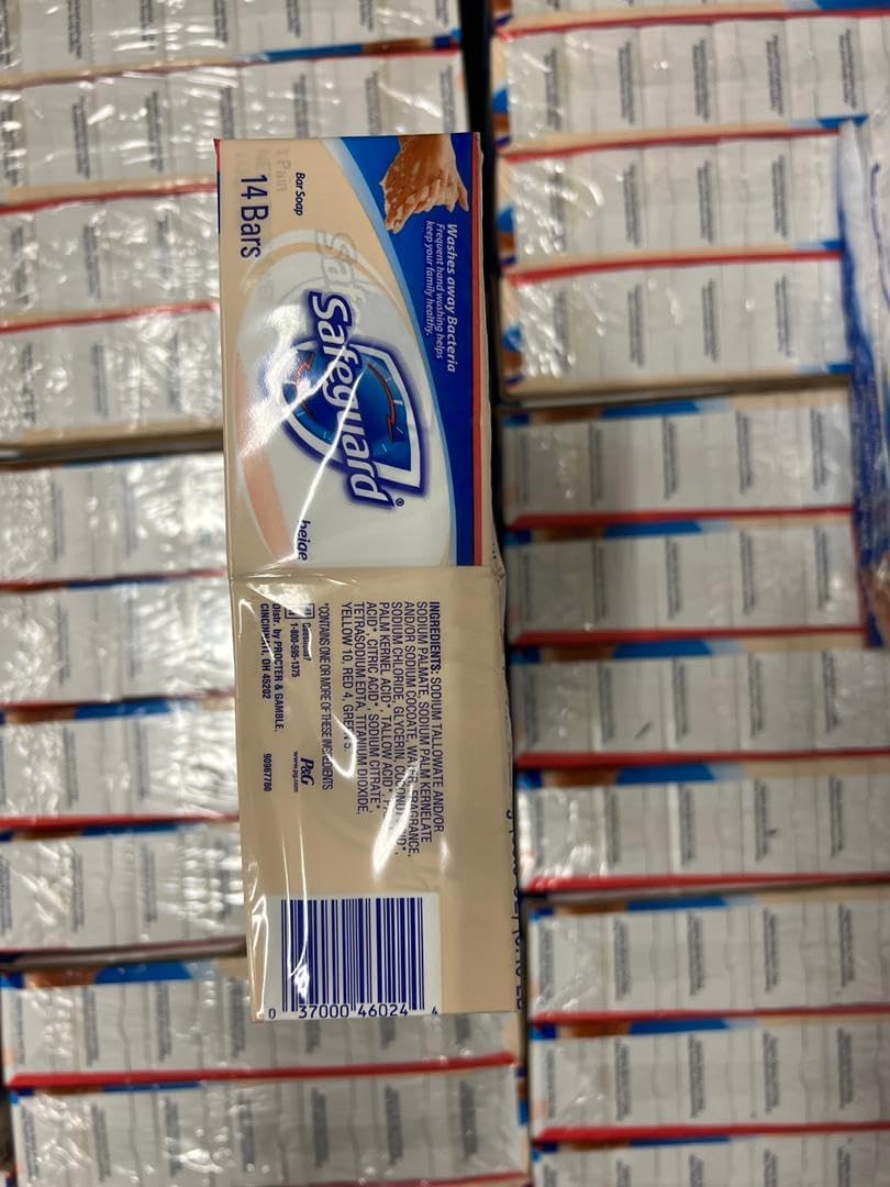 Safeguard bar soap shown for hands, body, and face usage