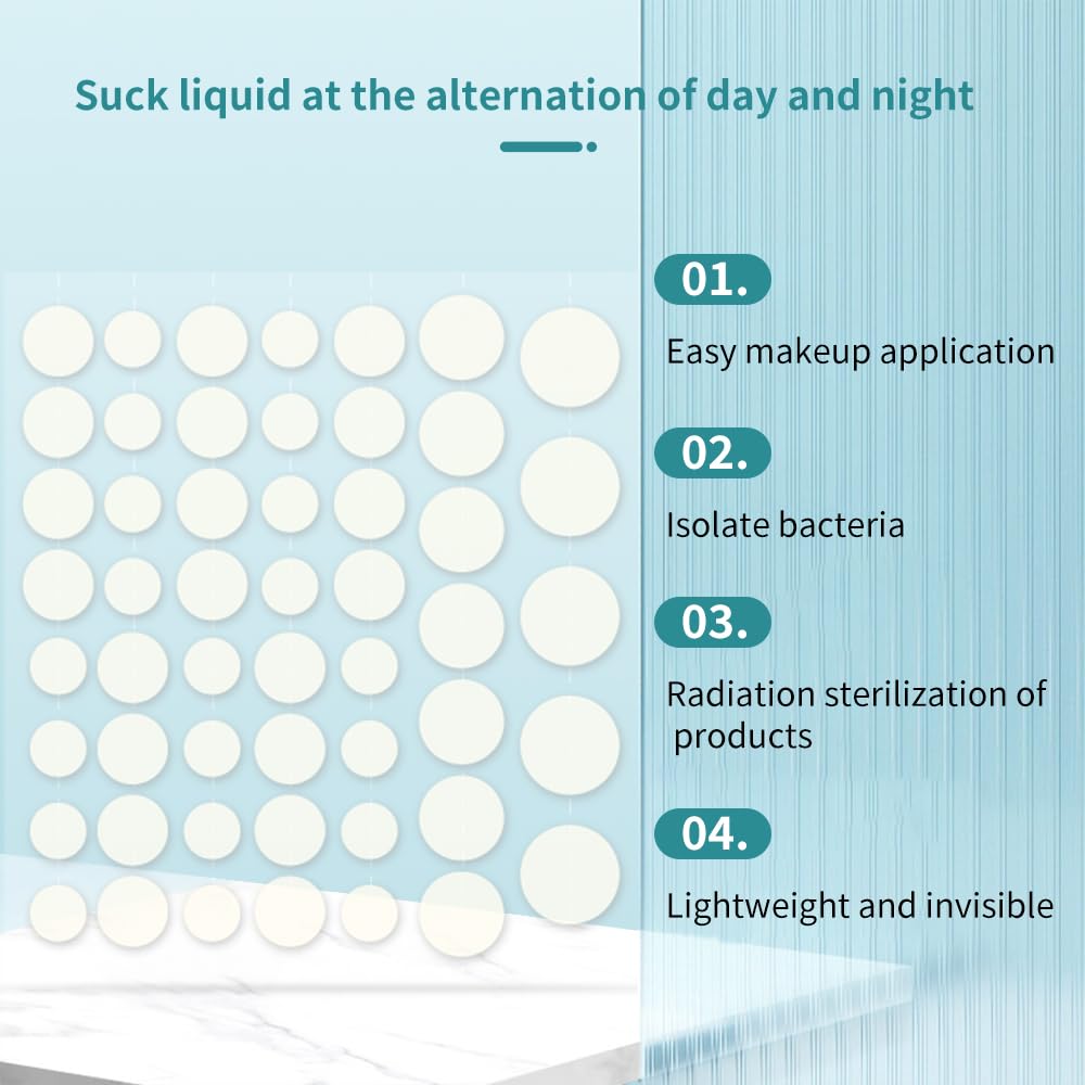 Safirst invisible acne patches on skin hide blemishes while maintaining makeup