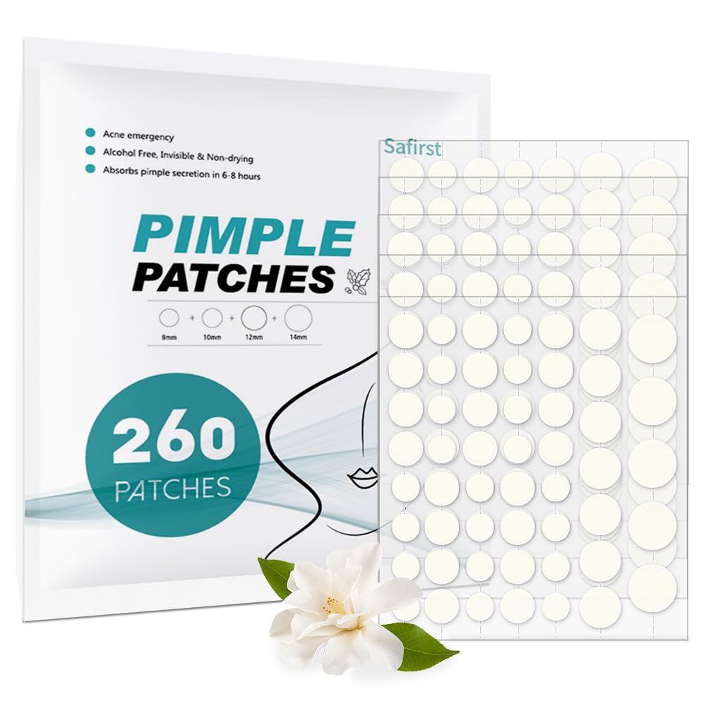 Safirst sticky acne patches packaging shown for discreet blemish protection