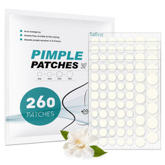Safirst sticky acne patches packaging shown for discreet blemish protection