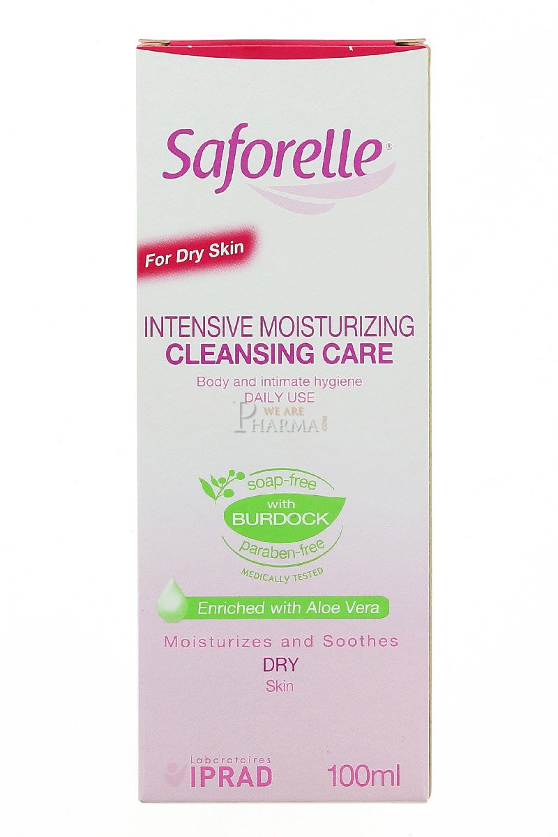 Saforelle burdock and aloe soothing extracts close-up highlighting calming botanicals