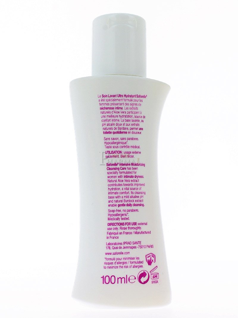 Saforelle dry-skin comfort usage diagram suggesting everyday care