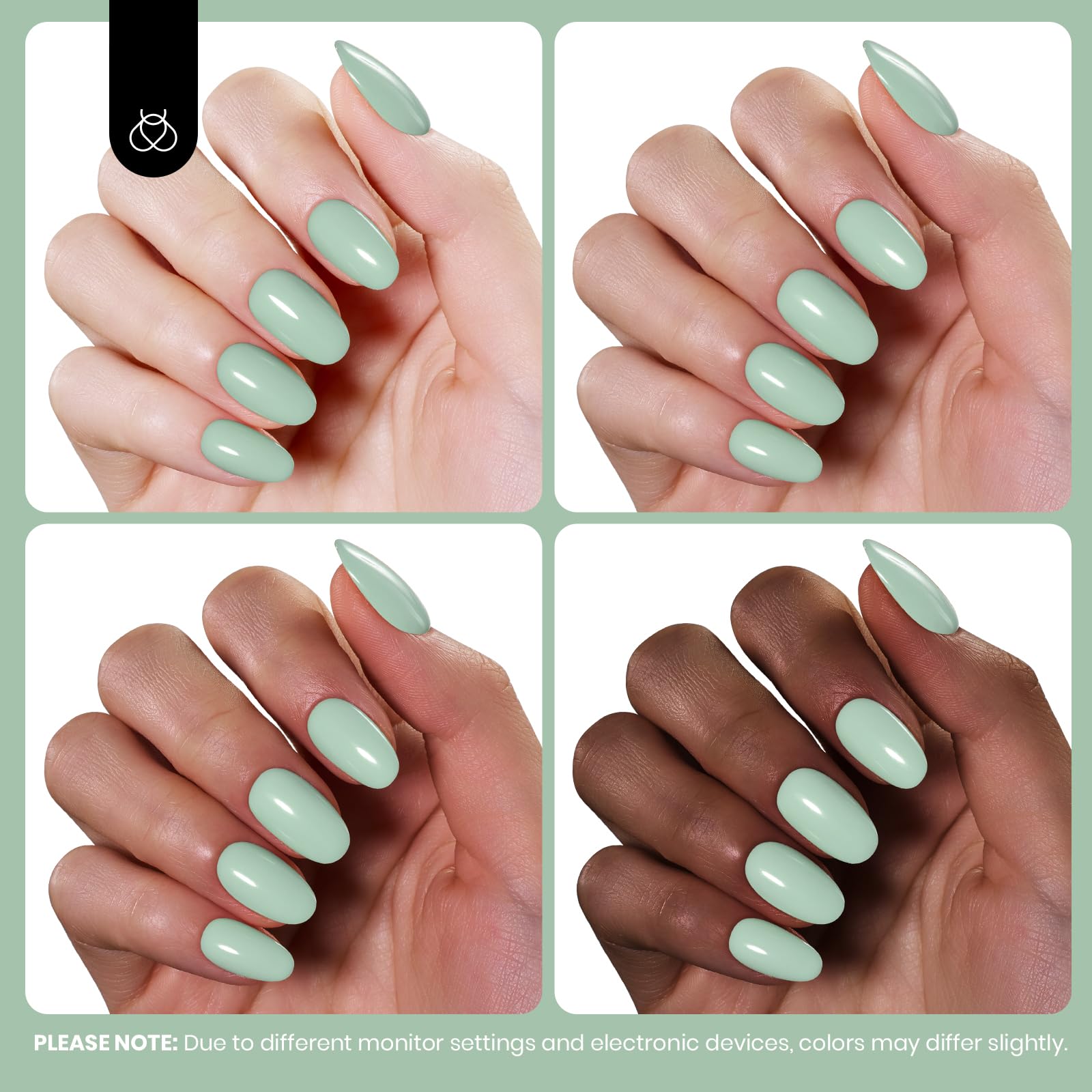 Sage Green nail art preview with subtle pastel spring look