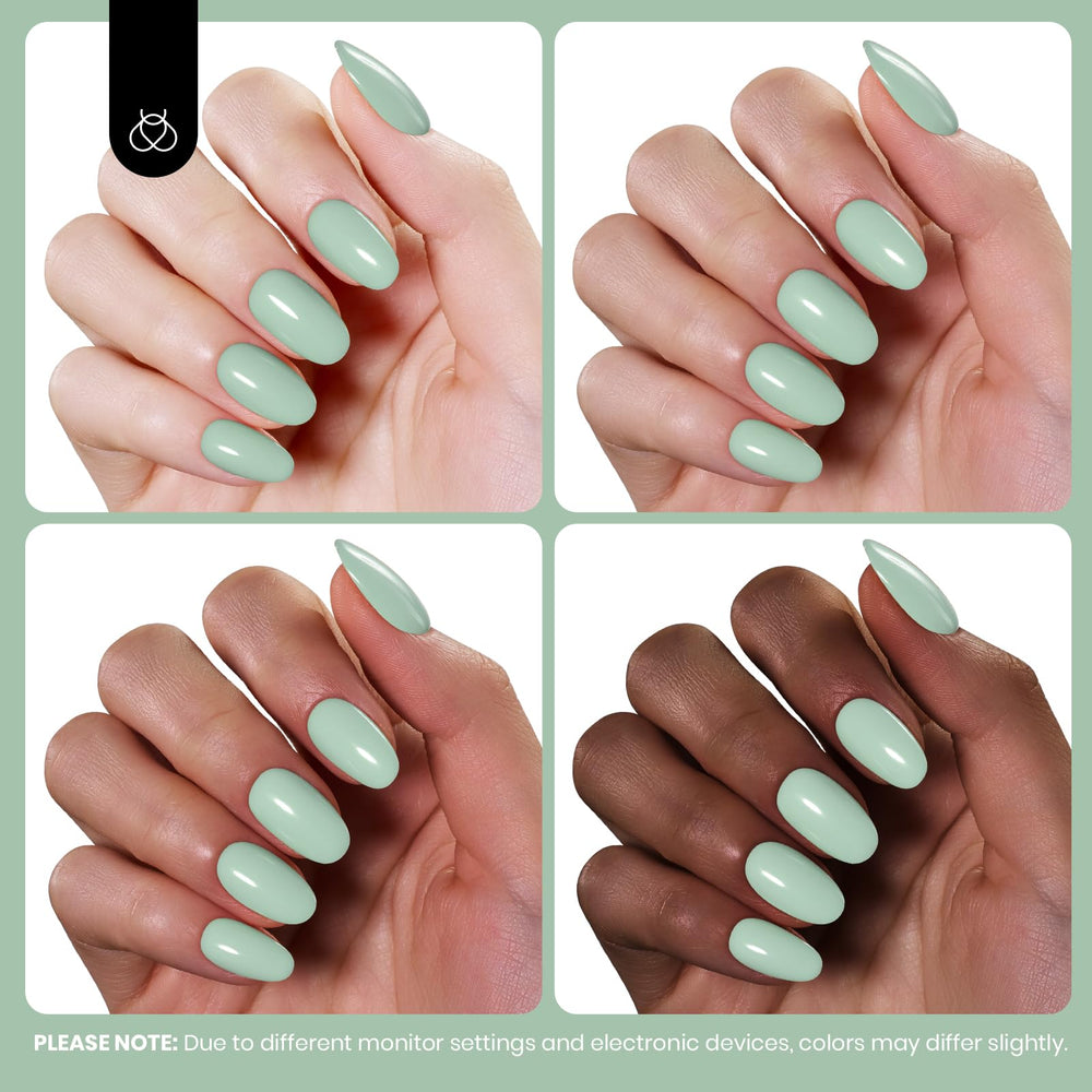 Sage Green nail art preview with subtle pastel spring look