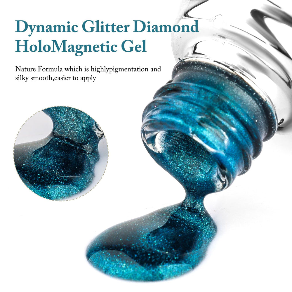SAGEBIO cat eye gel swatch reveals magnetic shift and holographic shine
