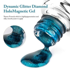 SAGEBIO cat eye gel swatch reveals magnetic shift and holographic shine