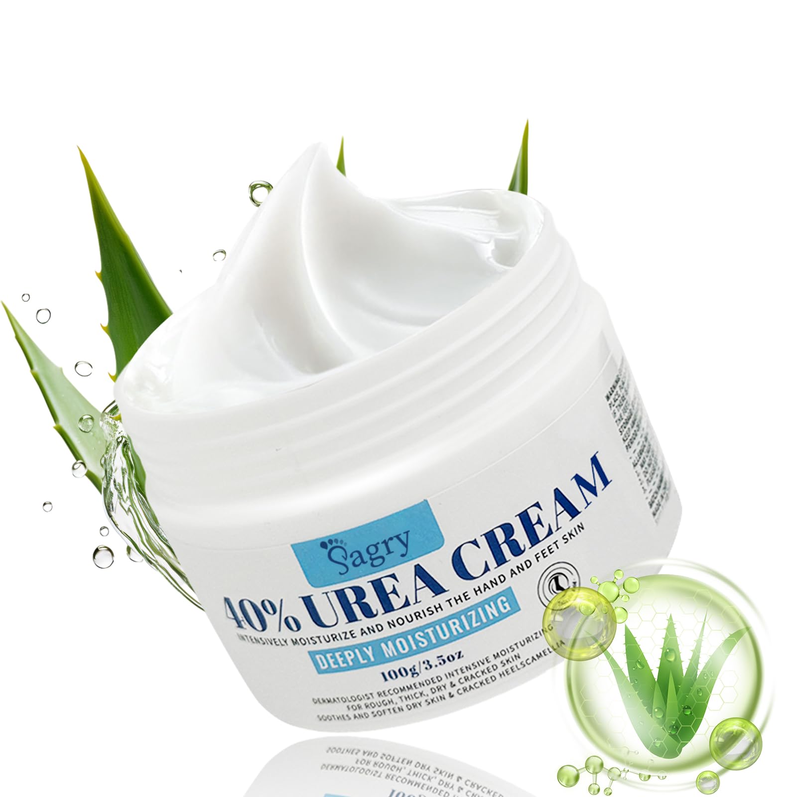 Sagry Urea 40% foot cream bottle for deep moisture.