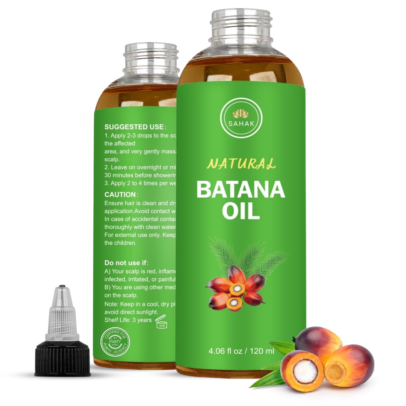 SAHAK Batana oil bottle for hair nourishment and scalp care.