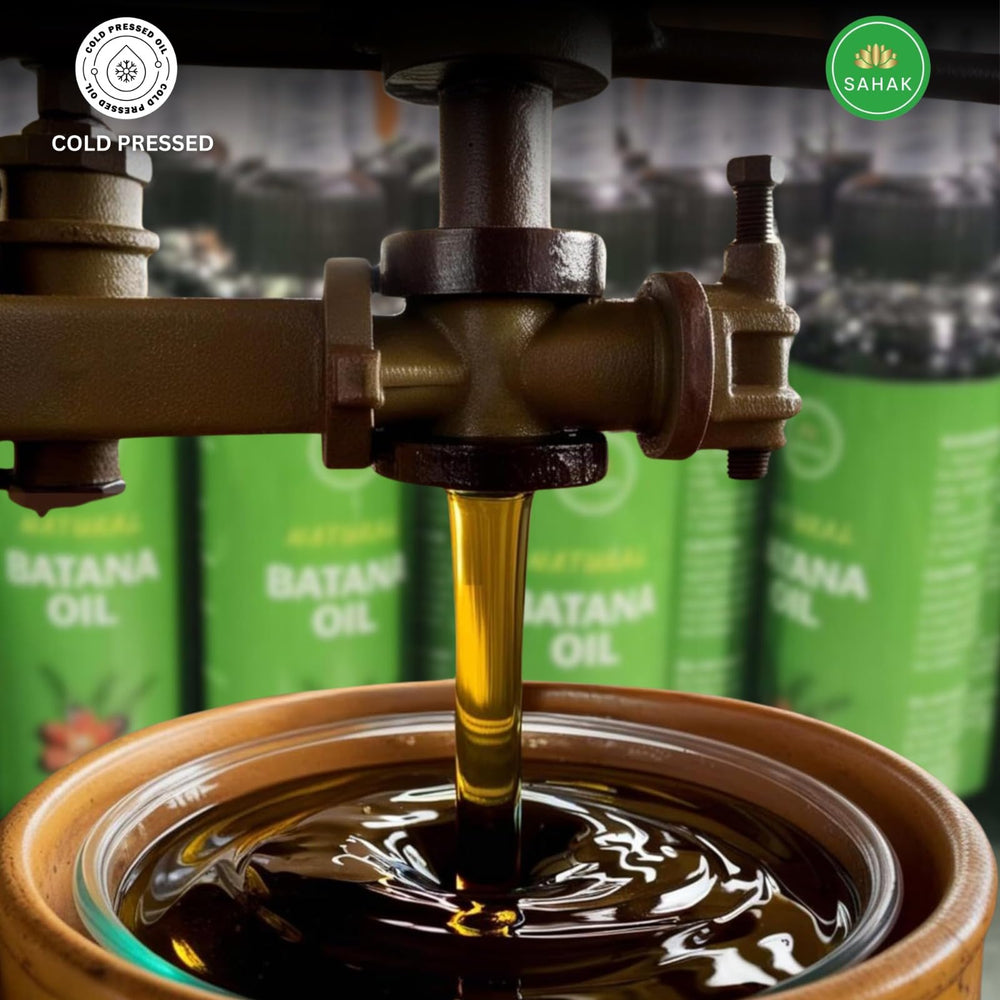 SAHAK Batana oil helps frizz control for smoother hair.