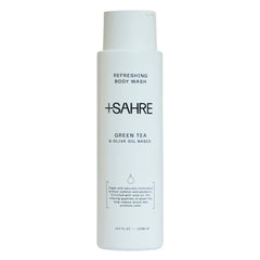 Sahre Natural Body Wash green tea lather emphasizing refreshing cleanse and antioxidant support