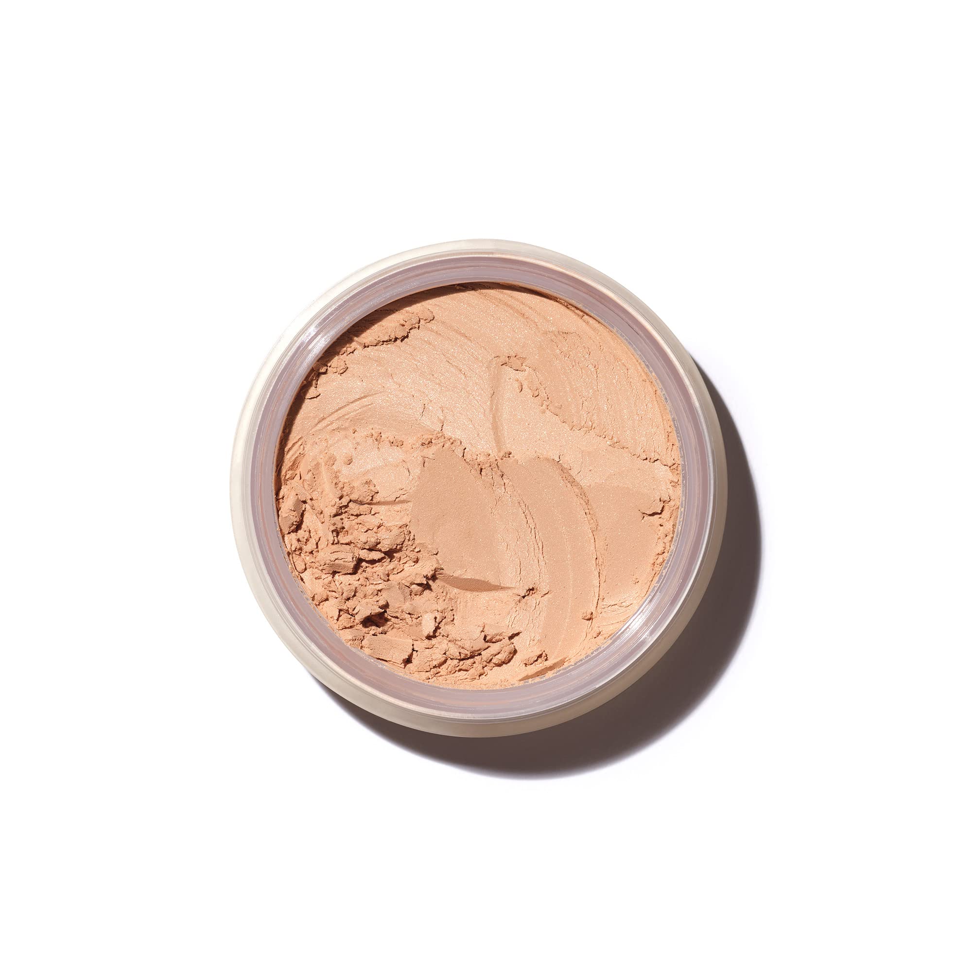 Saie Airset Radiant Powder compact close-up showing lightweight finish and glow