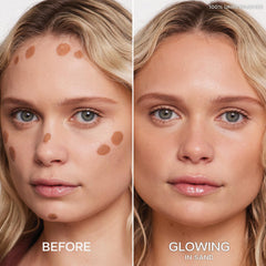 Saie Dew Bronze doe-foot applicator enables targeted, streak-free bronze.