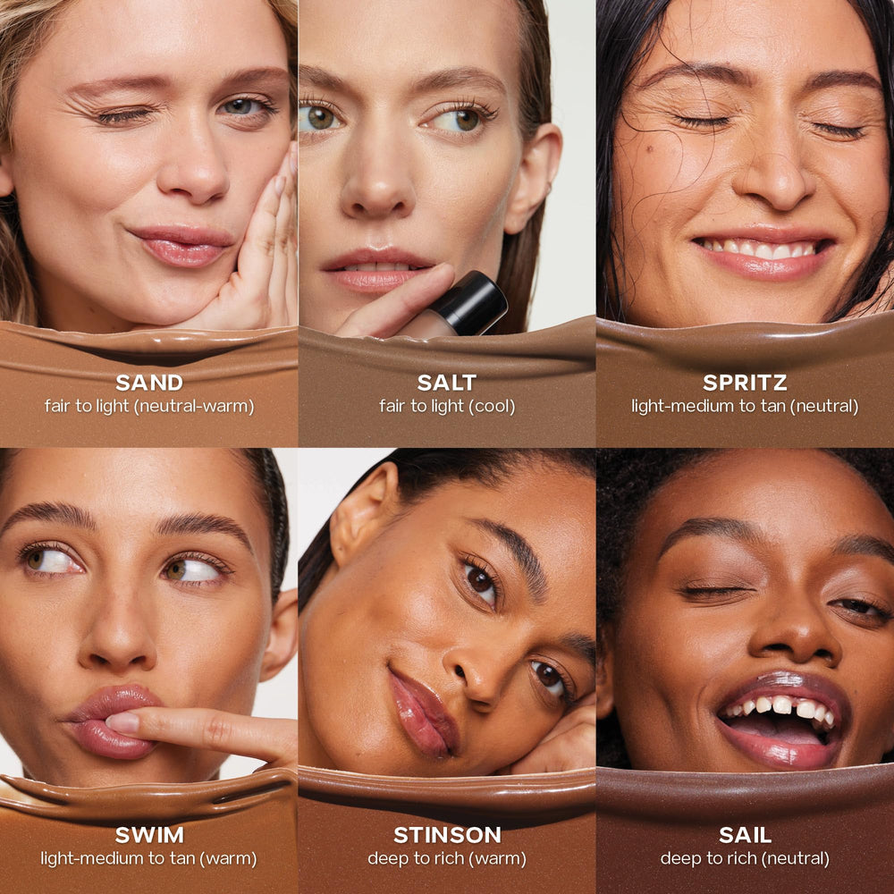Soft-sculpt look achieved with Dew Bronze under the cheekbone and blended.