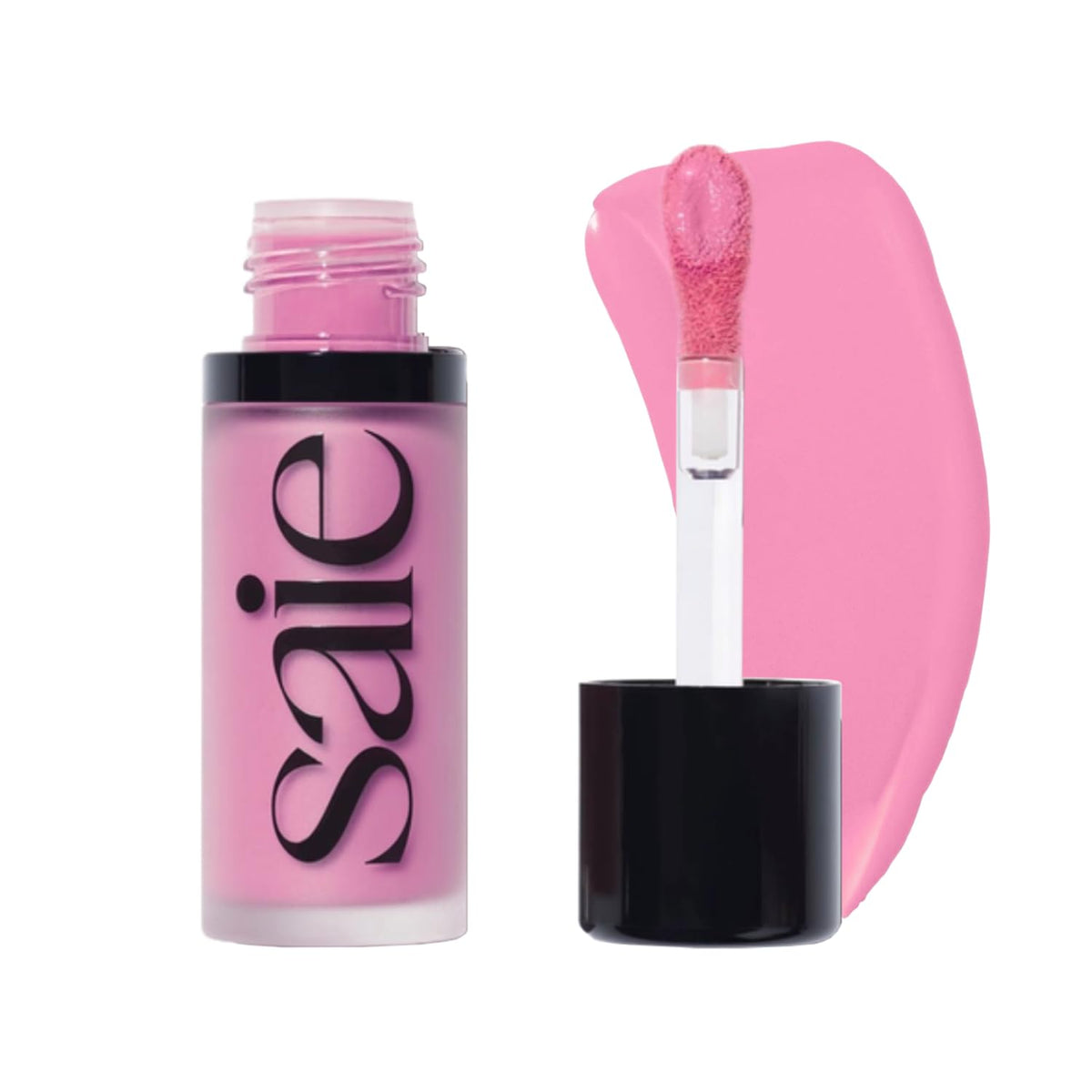 Saie Dew Liquid Blush applicator close-up for precise flush
