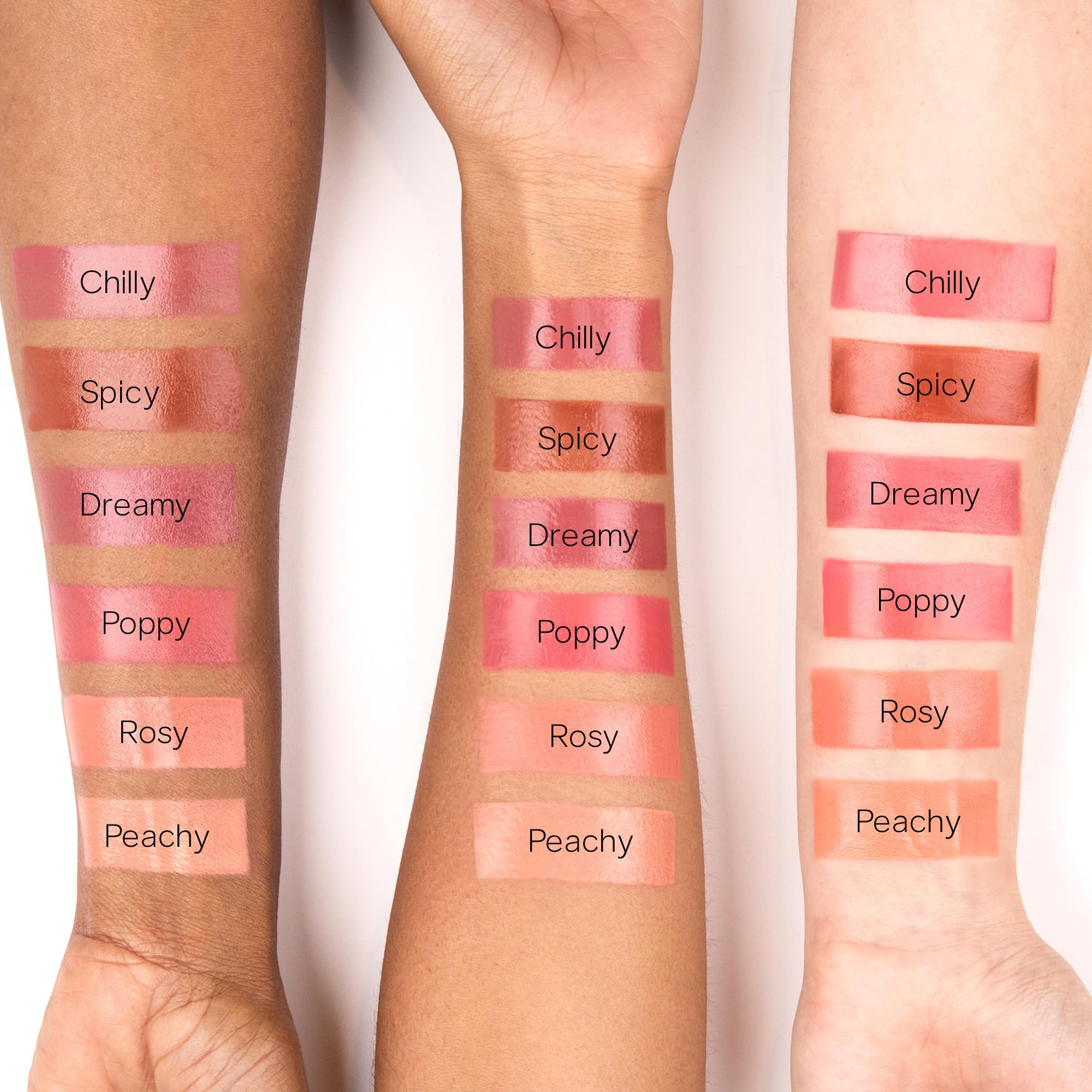 Saie Dew Liquid Blush blendable glow for seamless blending.