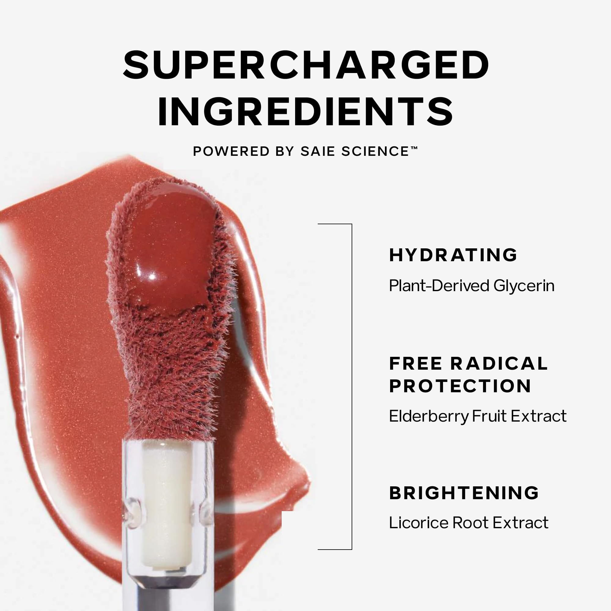 Saie Dew Liquid Blush delivers a natural flush with a hydrating formula