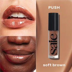 Saie Glossybounce doe-foot applicator for precise, quick pigment