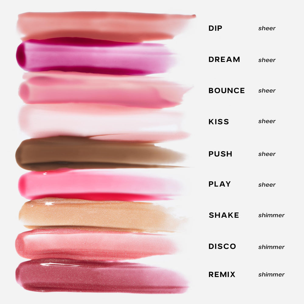 Saie Glossybounce jojoba oil nourishes lips with soft, smooth feel