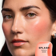 Saie Glossybounce tinted lip oil application for sheer color and cushion