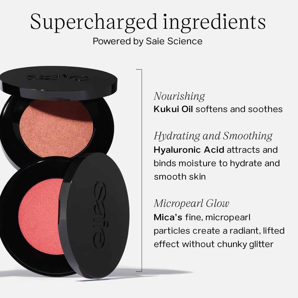 Saie Glow Sculpt cream-blush swirl displaying smooth, buildable color.
