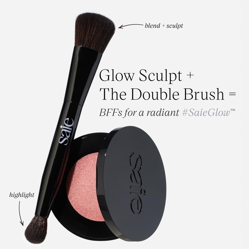 Saie Glow Sculpt with Hyaluronic Acid hydrates for smooth skin.