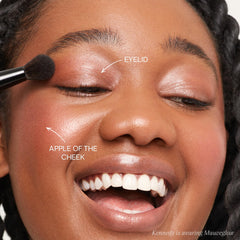Saie Glow Sculpt Mauveglow large brush end ready for lifted cheek glow