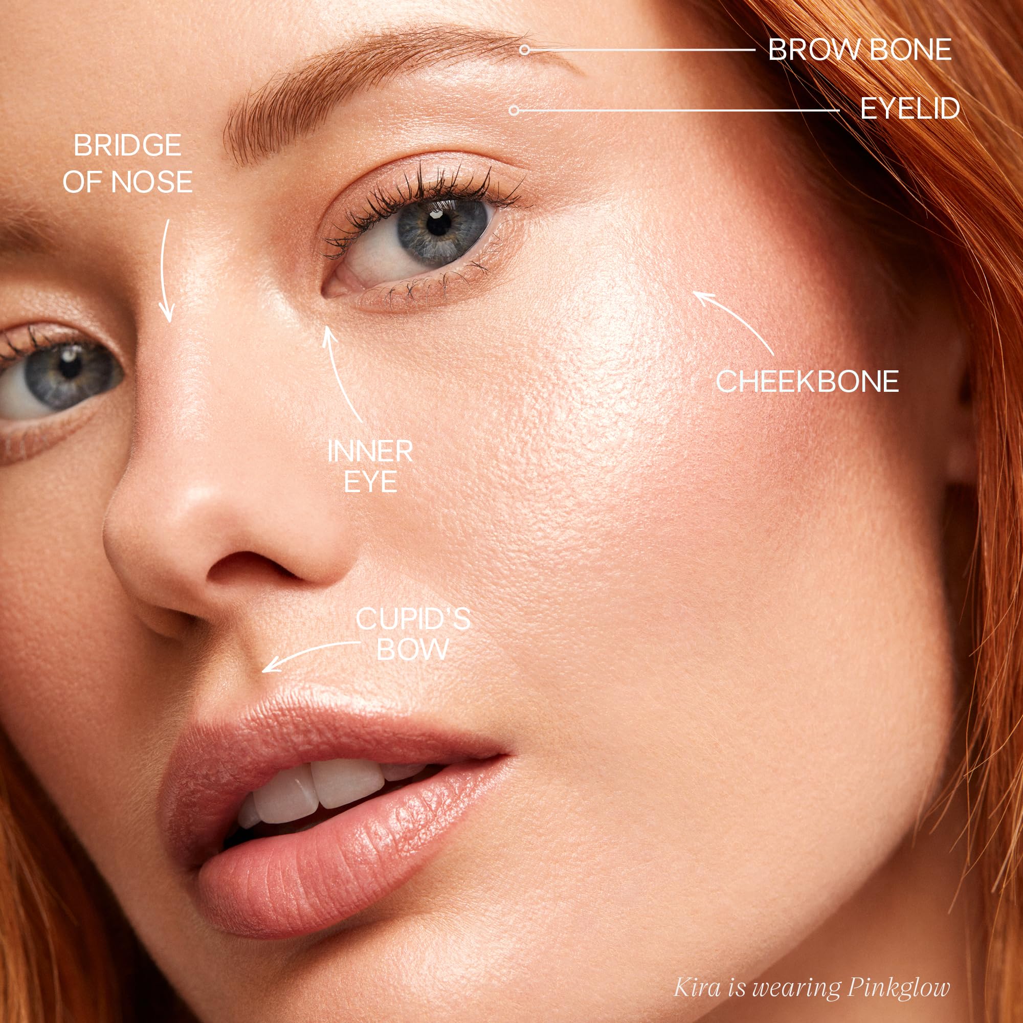 Saie Glow Sculpt micropearl radiance detail on skin