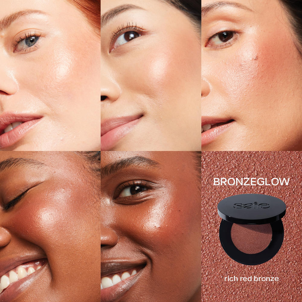 Saie Glow Sculpt small brush end highlighting high points precisely