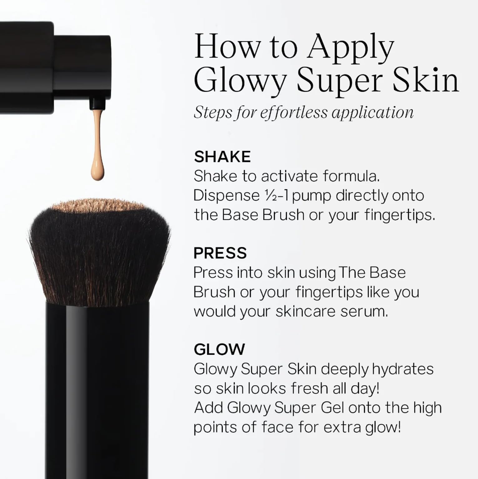 Saie Glowy Super Skin Tint packaging highlights vegan and fragrance-free formula