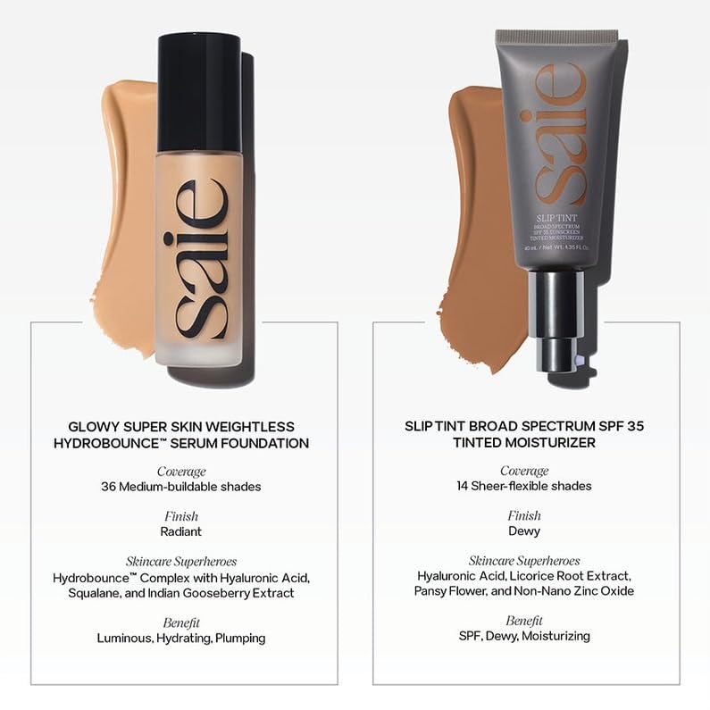 Saie Shade 1 packaging confirms very light skin tone.