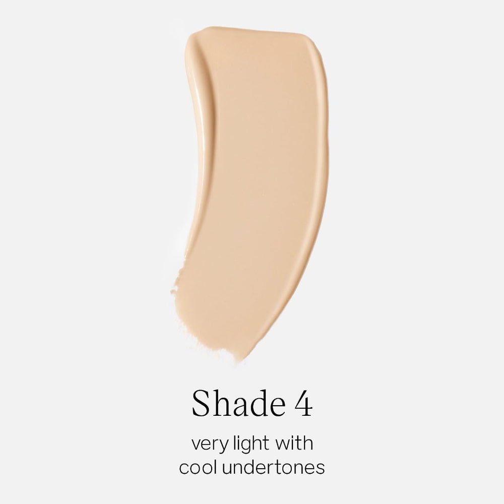 Saie Glowy Super Skin Tint texture closeup showing creamy, dewy finish.