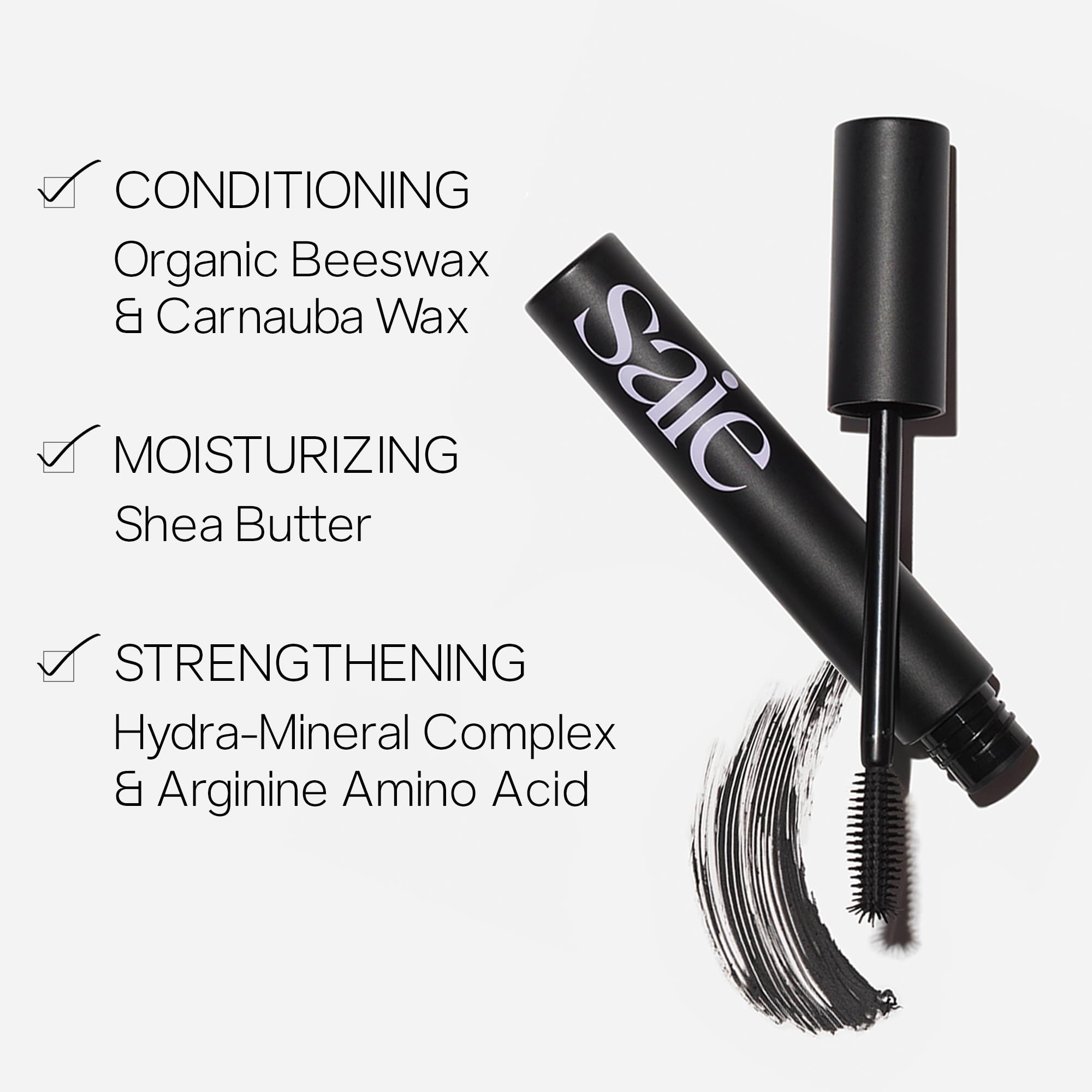 Saie Mascara 101 buildable coats to add volume