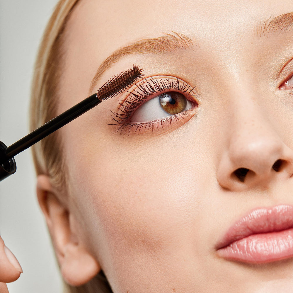Saie Mascara 101 volumizing-two-to-three-coats build dramatic lashes with control.