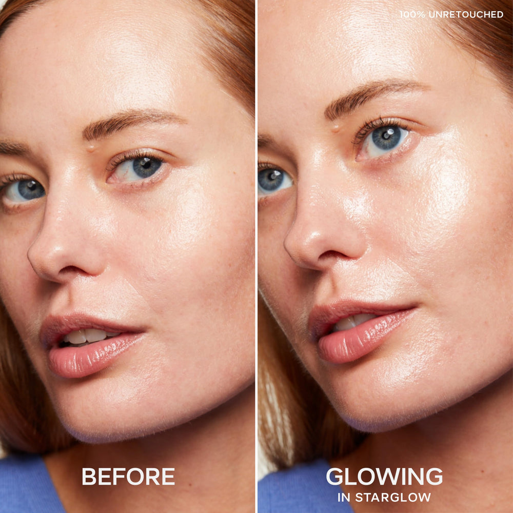 Saie Gel mixed with foundation for radiant finish