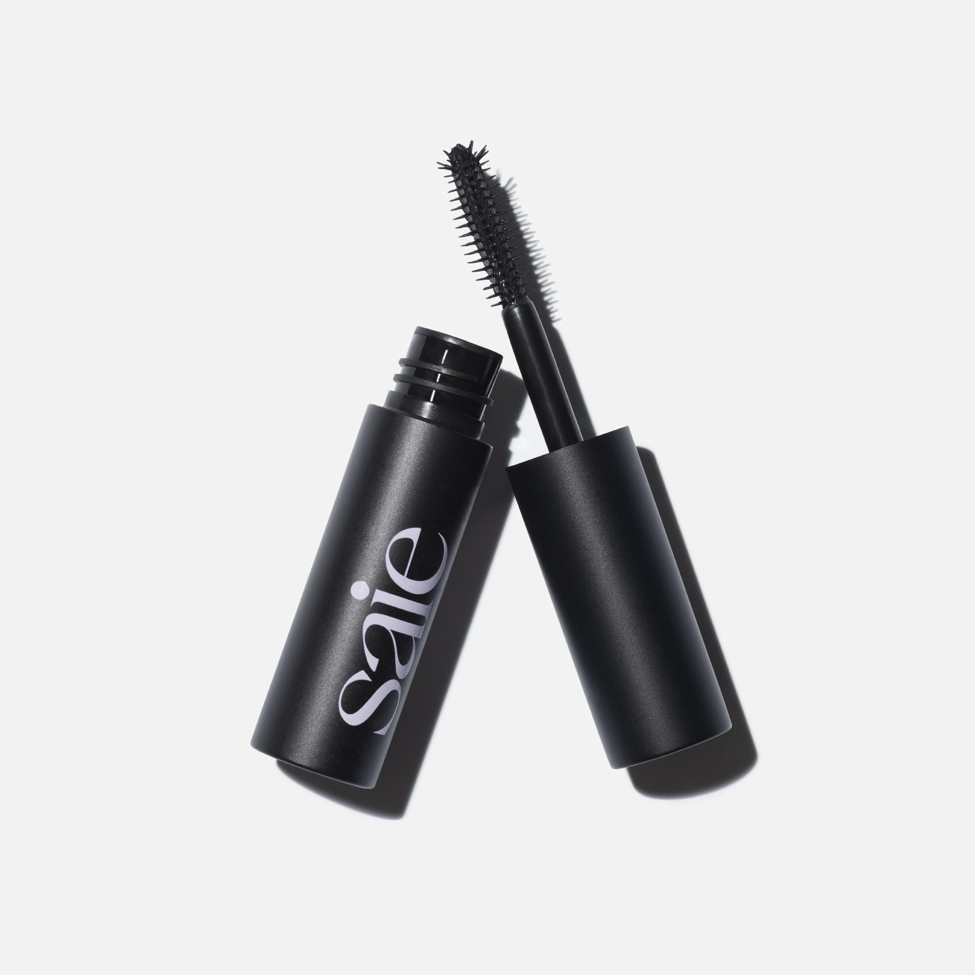 Lashes after one coat of Saie Mini Mascara 101 for natural lift.