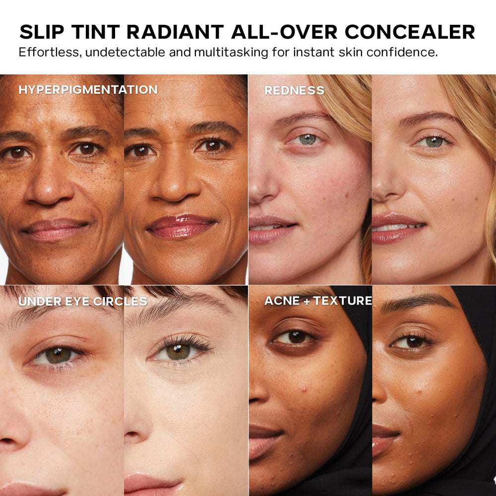 Saie Slip Tint niacinamide soothing focus highlights calmer skin with gentle coverage.