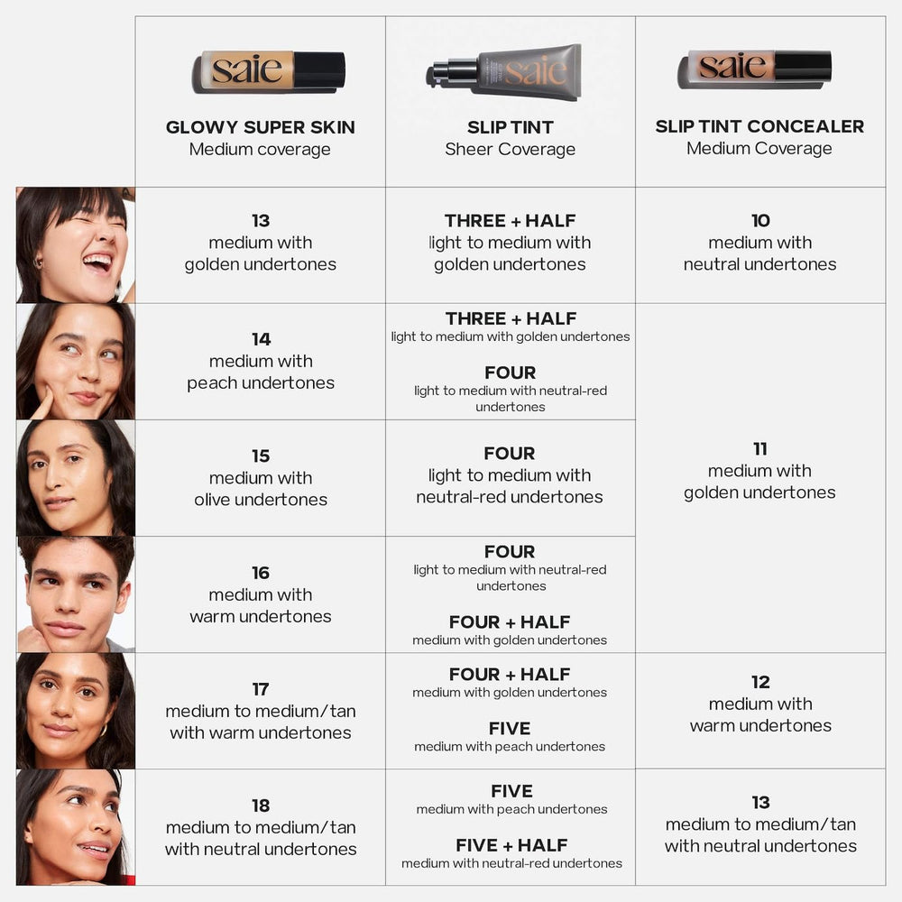 Saie Slip Tint blends easily with fingertips for natural, no-fuss complexion.