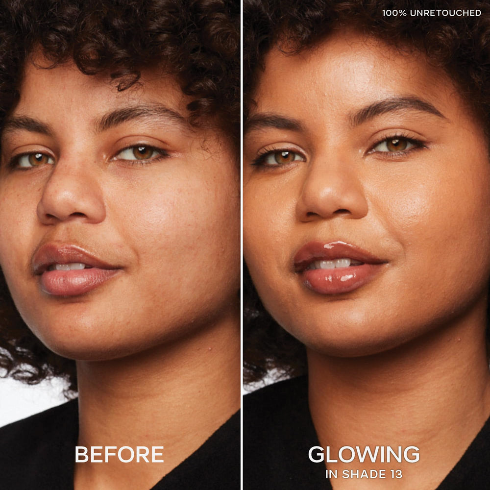 Saie Slip Tint under-eye application brightening tired-looking eyes.